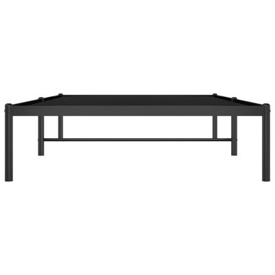 vidaXL Metal Bed Frame without Mattress Black 100x190 cm