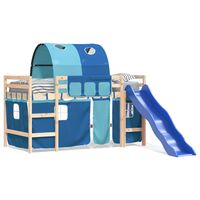 vidaXL Kids' Loft Bed with Tunnel without Mattress Blue 80x200 cm