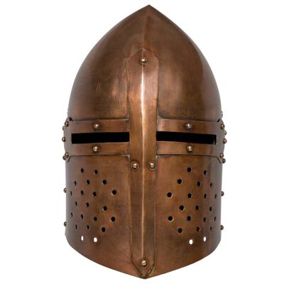 vidaXL Medieval Knight Helmet Antique Replica LARP Copper Steel