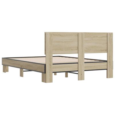 vidaXL Bed Frame without Mattress Sonoma Oak 140x190 cm