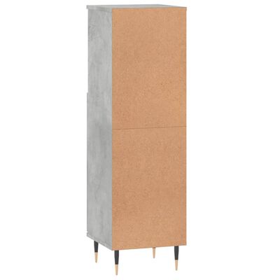vidaXL Bathroom Cabinet Concrete Grey 30x30x100 cm Engineered Wood