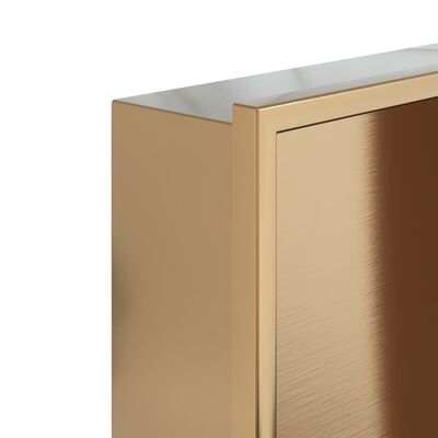 vidaXL Shower Niche Brushed Gold 32x32x9 cm Stainless Steel