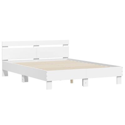 vidaXL Bed Frame without Mattress White 140x190 cm