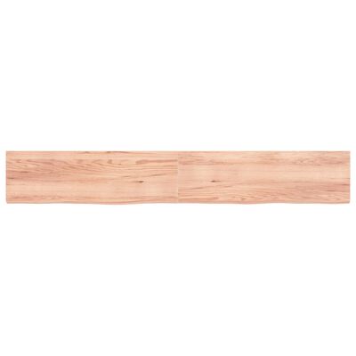 vidaXL Wall Shelf Light Brown 200x30x(2-4) cm Treated Solid Wood Oak