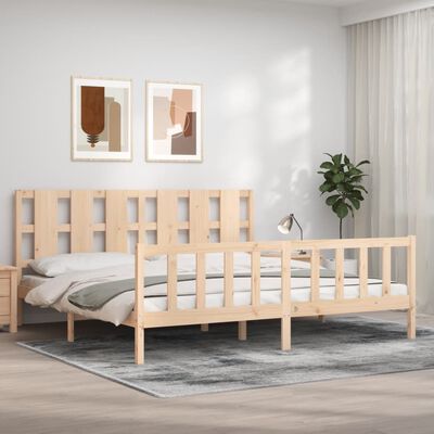 vidaXL Bed Frame without Mattress 200x200 cm Solid Wood Pine