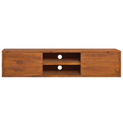 vidaXL Wall-mounted TV Cabinet 135x30x30 cm Solid Teak Wood