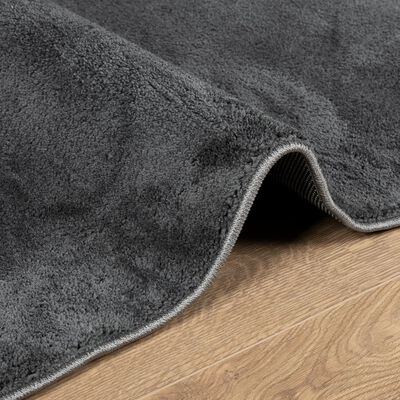 vidaXL Rug OVIEDO Short Pile Anthracite 120x170 cm