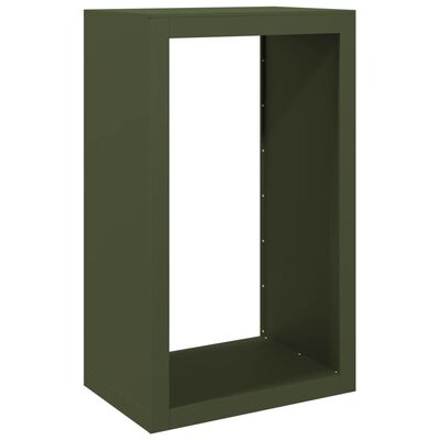 vidaXL Firewood Rack Green 60x40x100 cm Steel