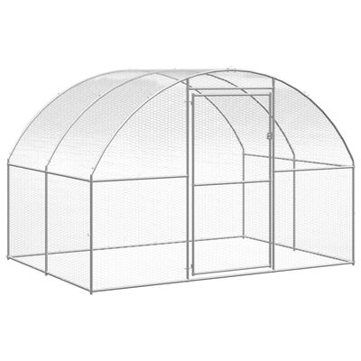 vidaXL Outdoor Chicken Coop 3x10x2 m Galvanised Steel