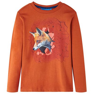 Kids' T-shirt with Long Sleeves Light Rust 104