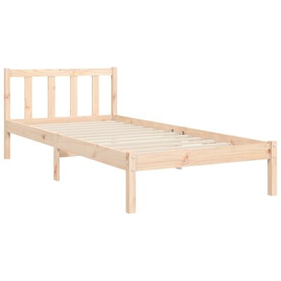 vidaXL Bed Frame without Mattress Single Solid Wood Pine