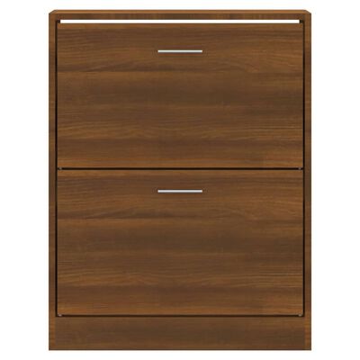 vidaXL Shoe Cabinet Brown Oak 63x24x81 cm Engineered Wood