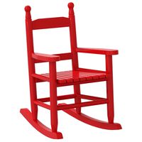 vidaXL Rocking Chair for Children Red Solid Wood Poplar