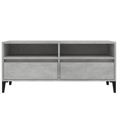 vidaXL TV Cabinet Concrete Grey 100x34.5x44.5 cm Engineered Wood