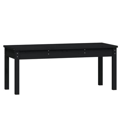 vidaXL Garden Bench Black 109x44x45 cm Solid Wood Pine