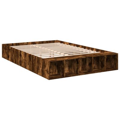 vidaXL Bed Frame without Mattress Smoked Oak 150x200 cm King Size