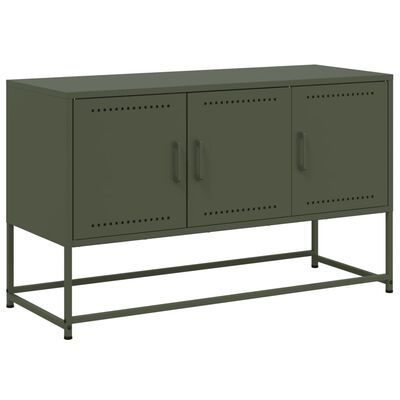 vidaXL TV Cabinet Olive Green 100.5x39x60.5 cm Steel