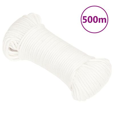 vidaXL Boat Rope Full White 5 mm 500 m Polypropylene