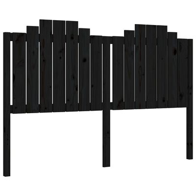 vidaXL Bed Frame without Mattress Black King Size Solid Wood Pine