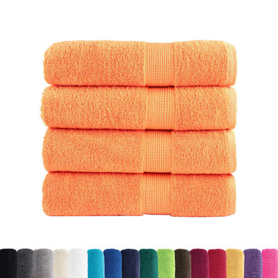 vidaXL Premium Hand Towels SOLUND 4 pcs Orange 50x100 cm 600 gsm