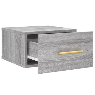 vidaXL Wall-mounted Bedside Cabinets 2 pcs Grey Sonoma 35x35x20 cm