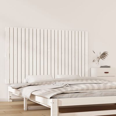 vidaXL Wall Headboard White 147x3x90 cm Solid Wood Pine