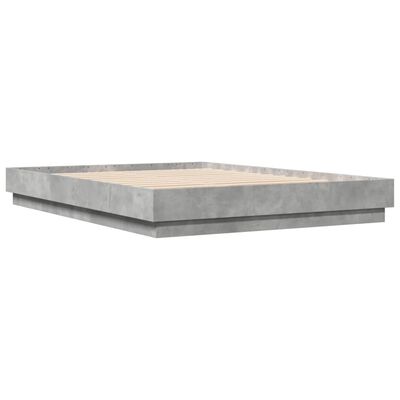 vidaXL Bed Frame Concrete Grey 120x200 cm Engineered Wood