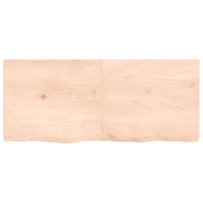 vidaXL Table Top 140x60x(2-6) cm Untreated Solid Wood Oak