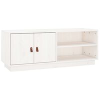 vidaXL TV Cabinet White 105x34x40 cm Solid Wood Pine