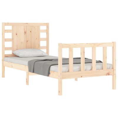 vidaXL Bed Frame without Mattress Single Solid Wood Pine