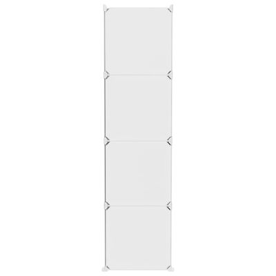 vidaXL Cube Storage Cabinet for Kids with 10 Cubes White PP