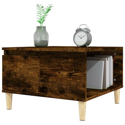 vidaXL Coffee Table Smoked Oak 55x55x36.5 cm Engineered Wood