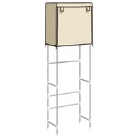 vidaXL 2-Tier Storage Rack over Toilet Cream 56x30x170 cm Iron