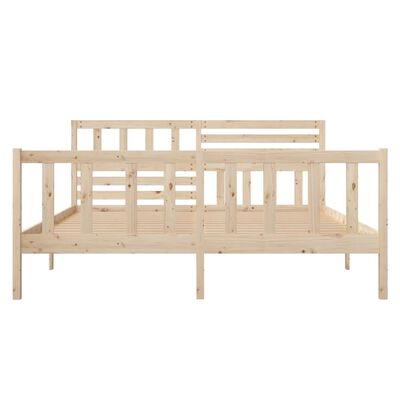 vidaXL Bed Frame without Mattress Solid Wood 120x200 cm (810077+814134)