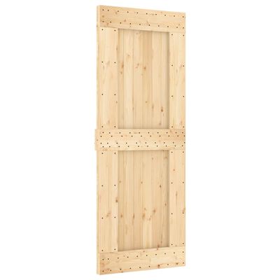 vidaXL Sliding Door with Hardware Set 80x210 cm Solid Wood Pine