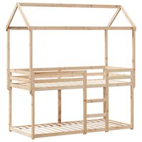 vidaXL Bunk Bed with Roof 90x190 cm Solid Wood Pine