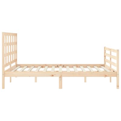 vidaXL Bed Frame without Mattress King Size Solid Wood