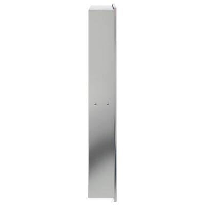 vidaXL Shower Niche Brushed Silver 32x62x9 cm Stainless Steel