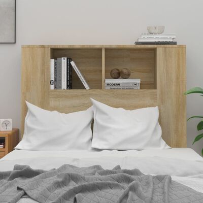 vidaXL Headboard Cabinet Sonoma Oak 100x18.5x104.5 cm