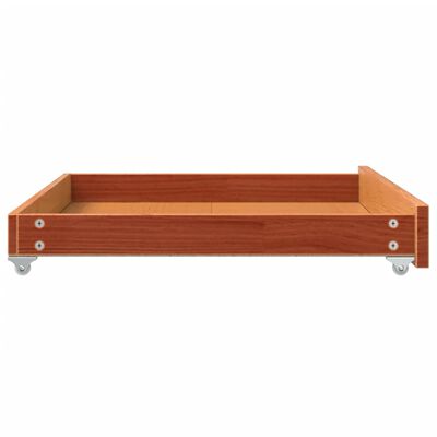 vidaXL Day Bed Drawers 2 pcs Wax Brown Solid Wood Pine