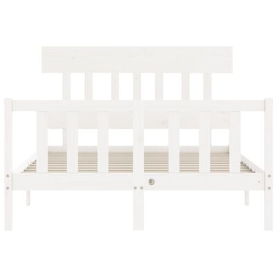 vidaXL Bed Frame without Mattress White 120x200 cm Solid Wood Pine