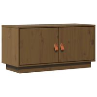 vidaXL TV Cabinet Honey Brown 80x34x40 cm Solid Wood Pine