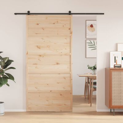 vidaXL Barn Door 100x208 cm Solid Wood Pine