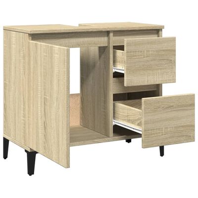 vidaXL Bathroom Cabinet Sonoma Oak 65x33x60 cm Engineered Wood