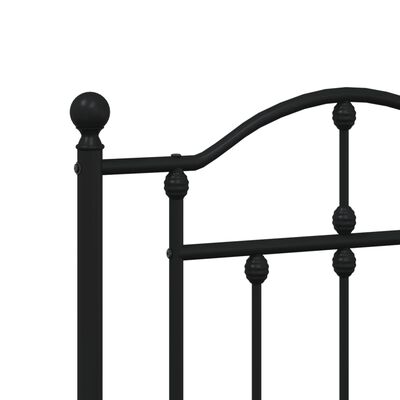 vidaXL Metal Headboard Black 193 cm