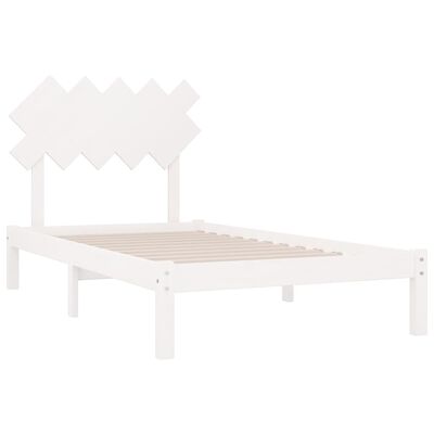 vidaXL Bed Frame without Mattress White 100x200 cm Solid Wood