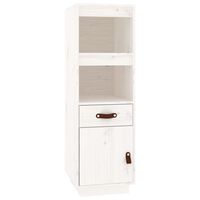 vidaXL Highboard White 34x40x108,5 cm Solid Wood Pine