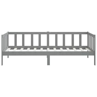 vidaXL Day Bed without Mattress Grey Solid Wood Pine 90x200 cm