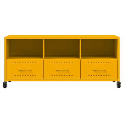 vidaXL TV Cabinet Mustard Yellow 100.5x39x43.5 cm Steel