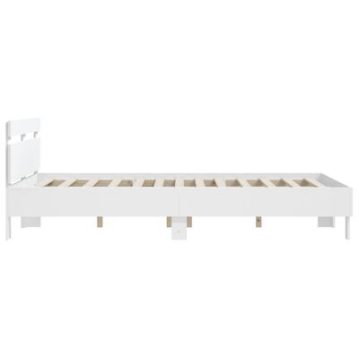 vidaXL Bed Frame without Mattress White 140x190 cm